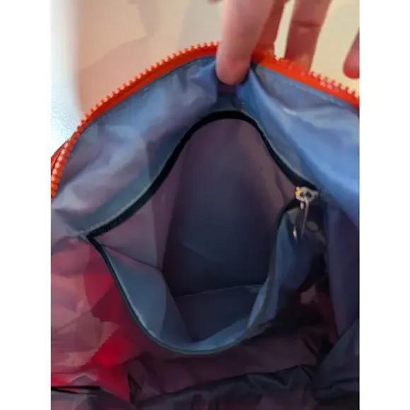 Nautica Burnt Orange Crossbody Hobo Bag Hidden Treasure Navy Strap NWT - Picture 9 of 12